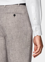 Light Taupe Checked Tailored Fit Havana Suit