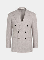 Light Taupe Checked Tailored Fit Havana Suit