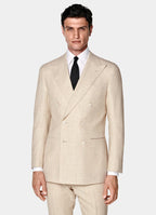 Sand Checked Tailored Fit Havana Suit