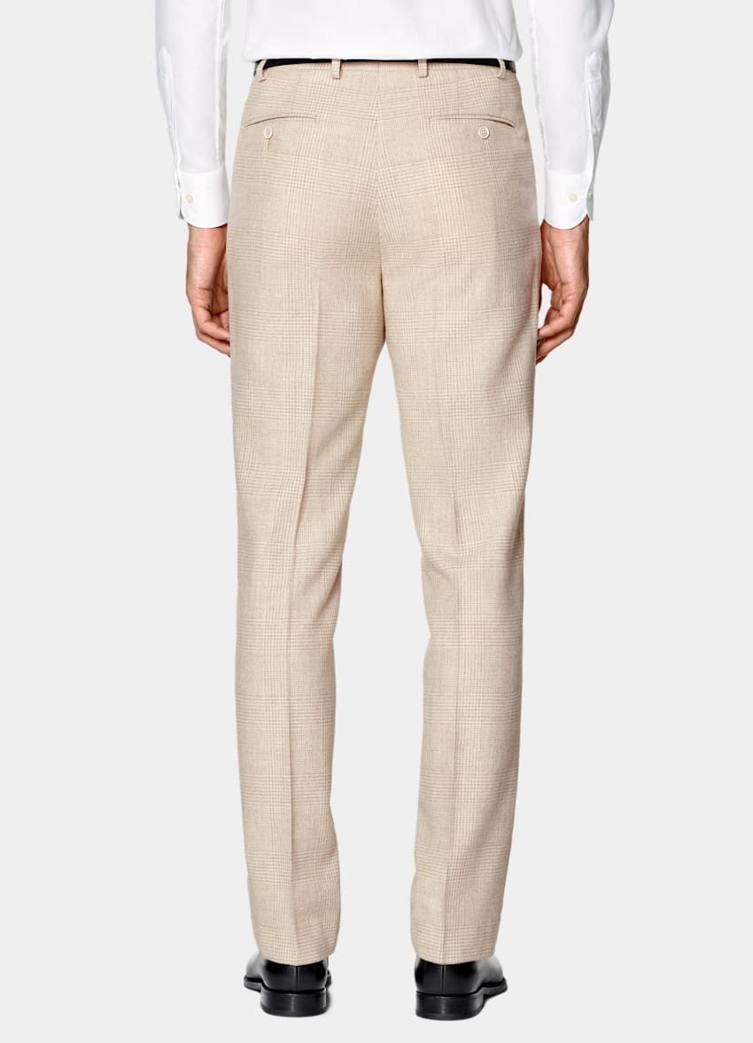 Sand Checked Tailored Fit Havana Suit