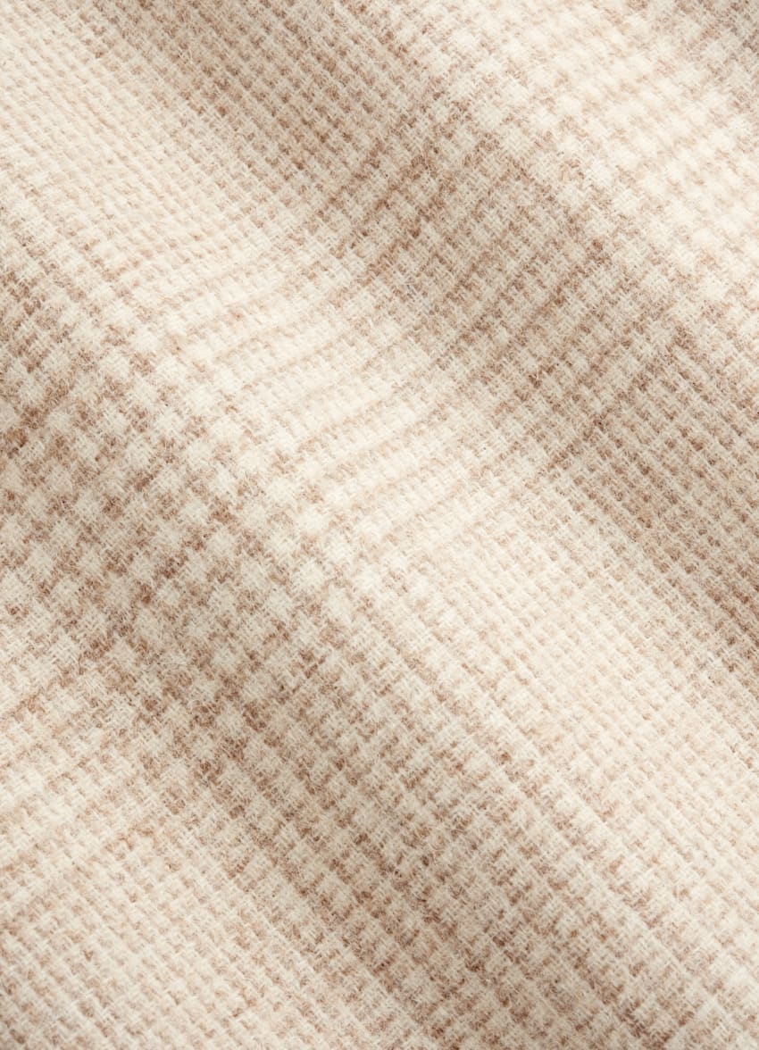 Sand Checked Tailored Fit Havana Suit