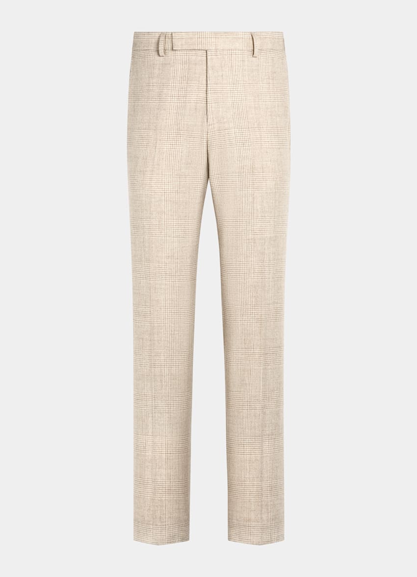 Sand Checked Tailored Fit Havana Suit