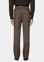 Mid Brown Herringbone Tailored Fit Milano Suit