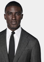 Dark Grey Houndstooth Tailored Fit Havana Suit