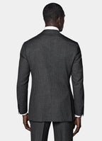 Dark Grey Houndstooth Tailored Fit Havana Suit