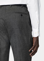 Dark Grey Houndstooth Tailored Fit Havana Suit