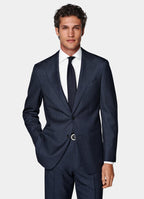 Navy Houndstooth Tailored Fit Havana Suit