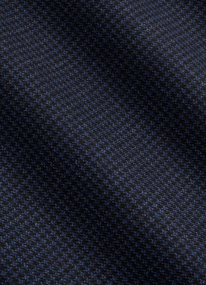 Navy Houndstooth Tailored Fit Havana Suit