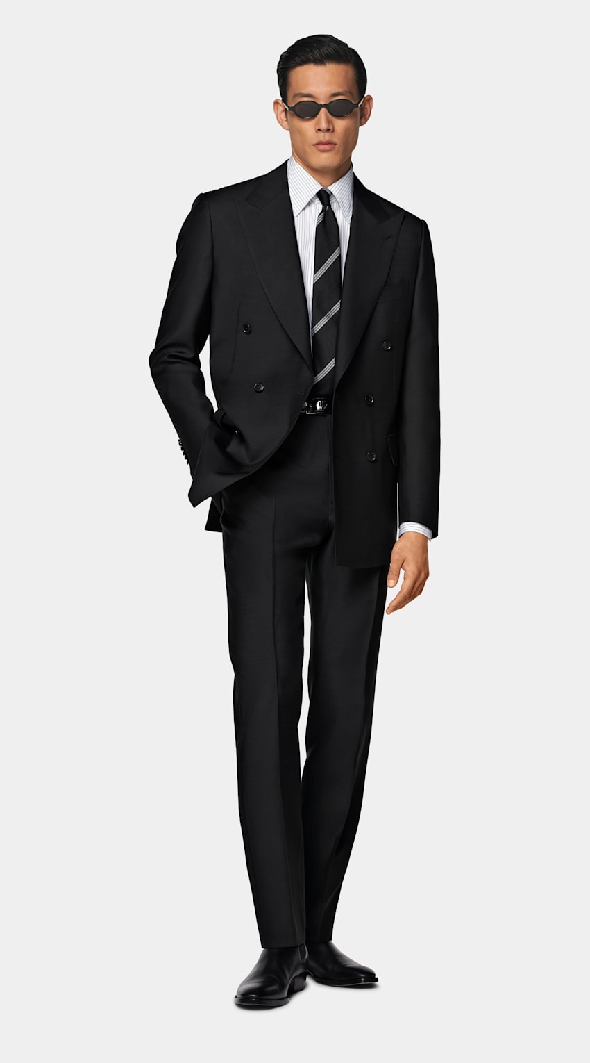 Black Tailored Fit Milano Suit