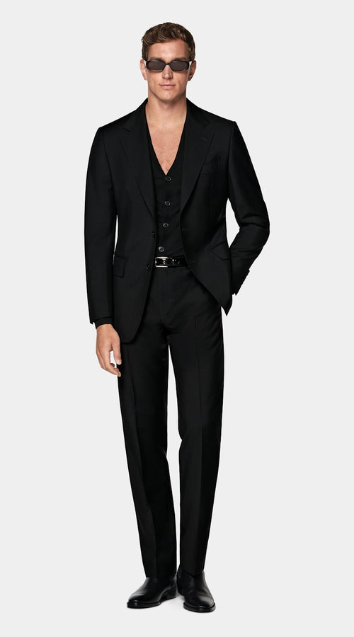 Black Tailored Fit Milano Suit