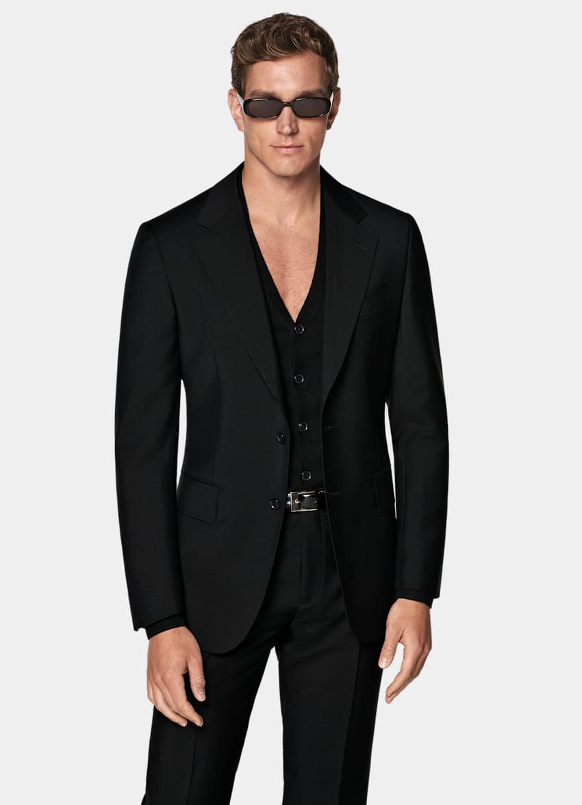 Black Tailored Fit Milano Suit