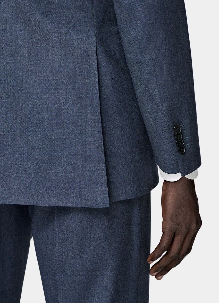 Mid Blue Tailored Fit Havana Suit