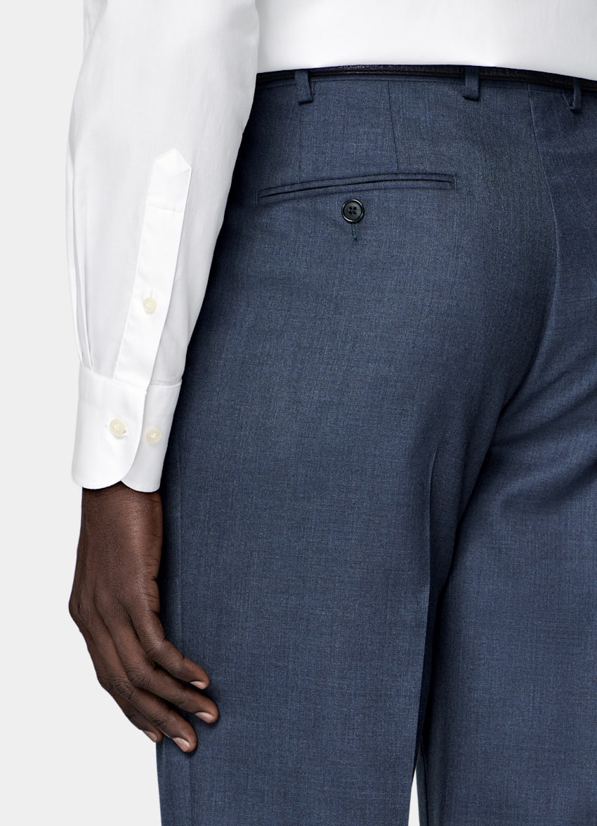 Mid Blue Tailored Fit Havana Suit