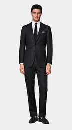 Dark Grey Checked Tailored Fit Havana Suit