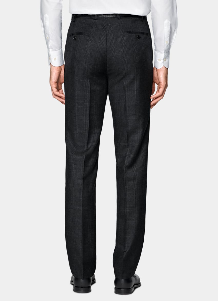Dark Grey Checked Tailored Fit Havana Suit