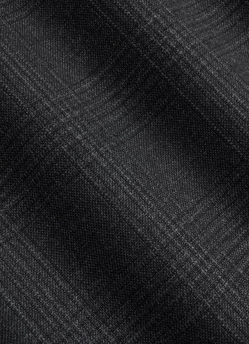 Dark Grey Checked Tailored Fit Havana Suit
