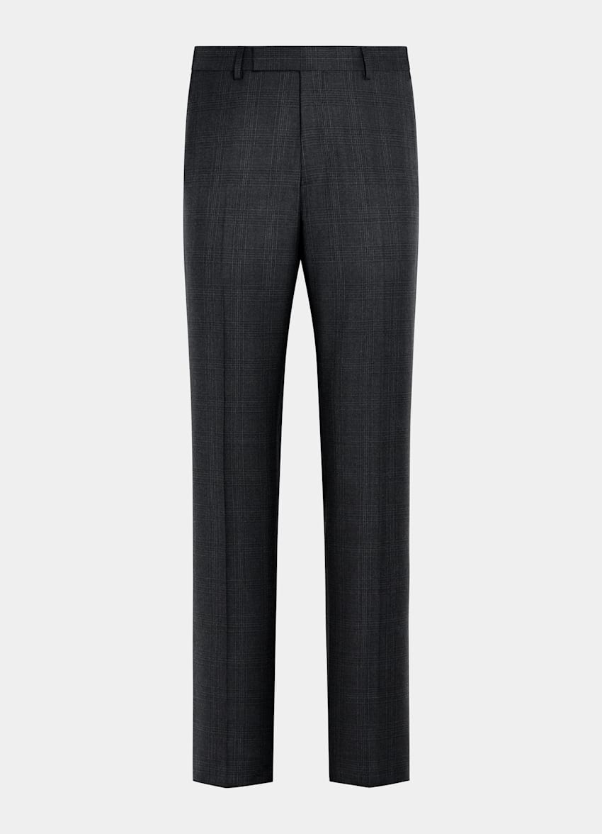 Dark Grey Checked Tailored Fit Havana Suit