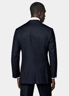 Navy Checked Tailored Fit Havana Suit