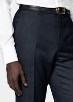 Navy Checked Tailored Fit Havana Suit