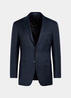 Navy Checked Tailored Fit Havana Suit