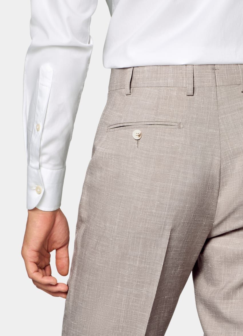Light Taupe Tailored Fit Havana Suit