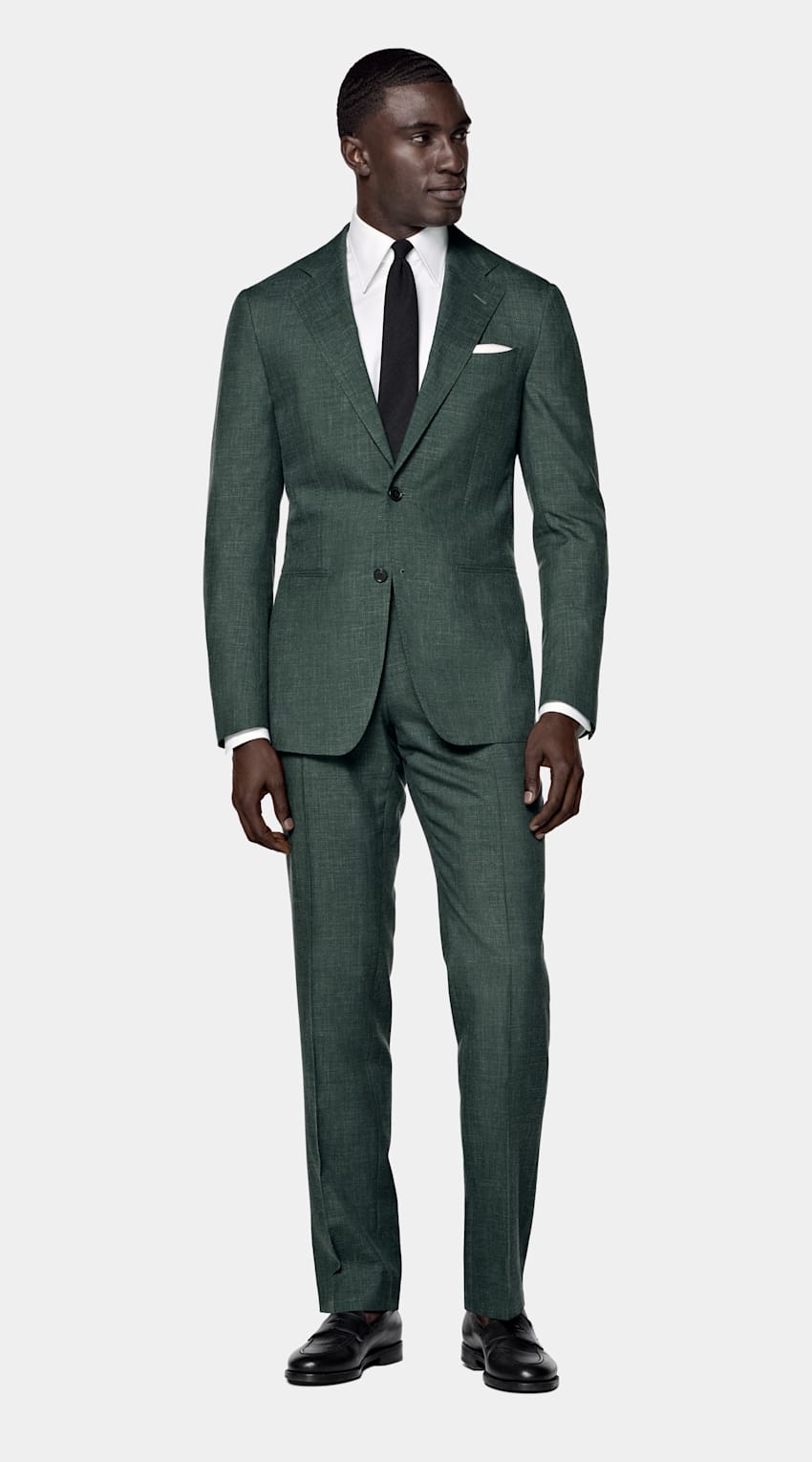 Mid Green Tailored Fit Havana Suit