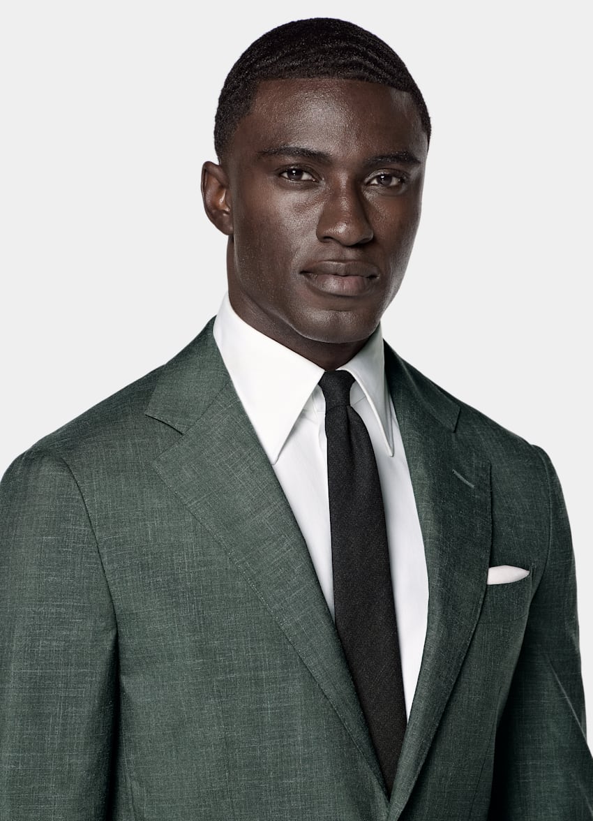 Mid Green Tailored Fit Havana Suit