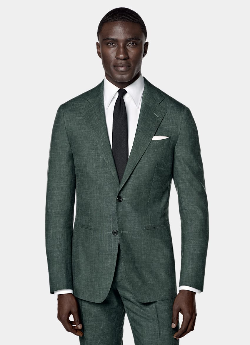 Mid Green Tailored Fit Havana Suit