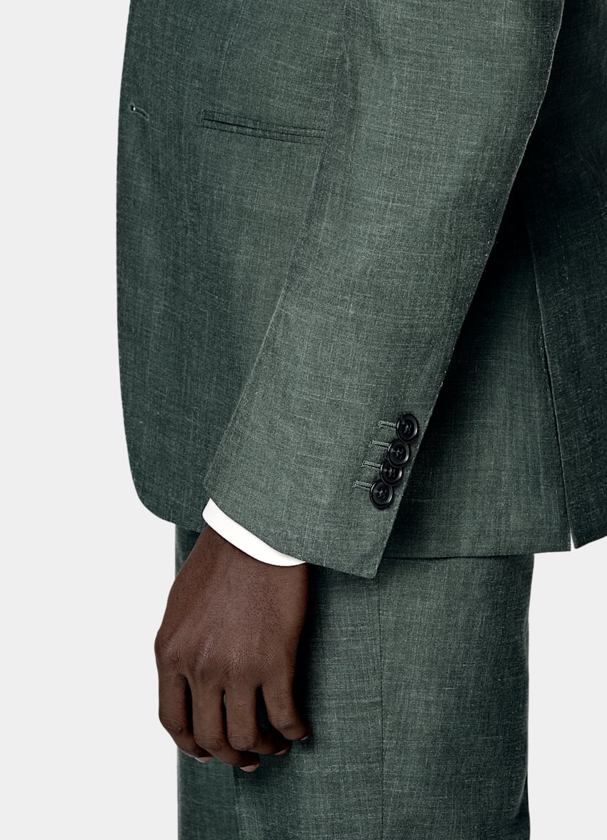Mid Green Tailored Fit Havana Suit