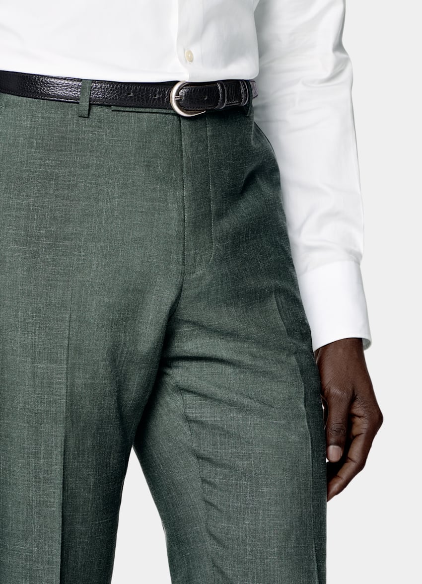 Mid Green Tailored Fit Havana Suit