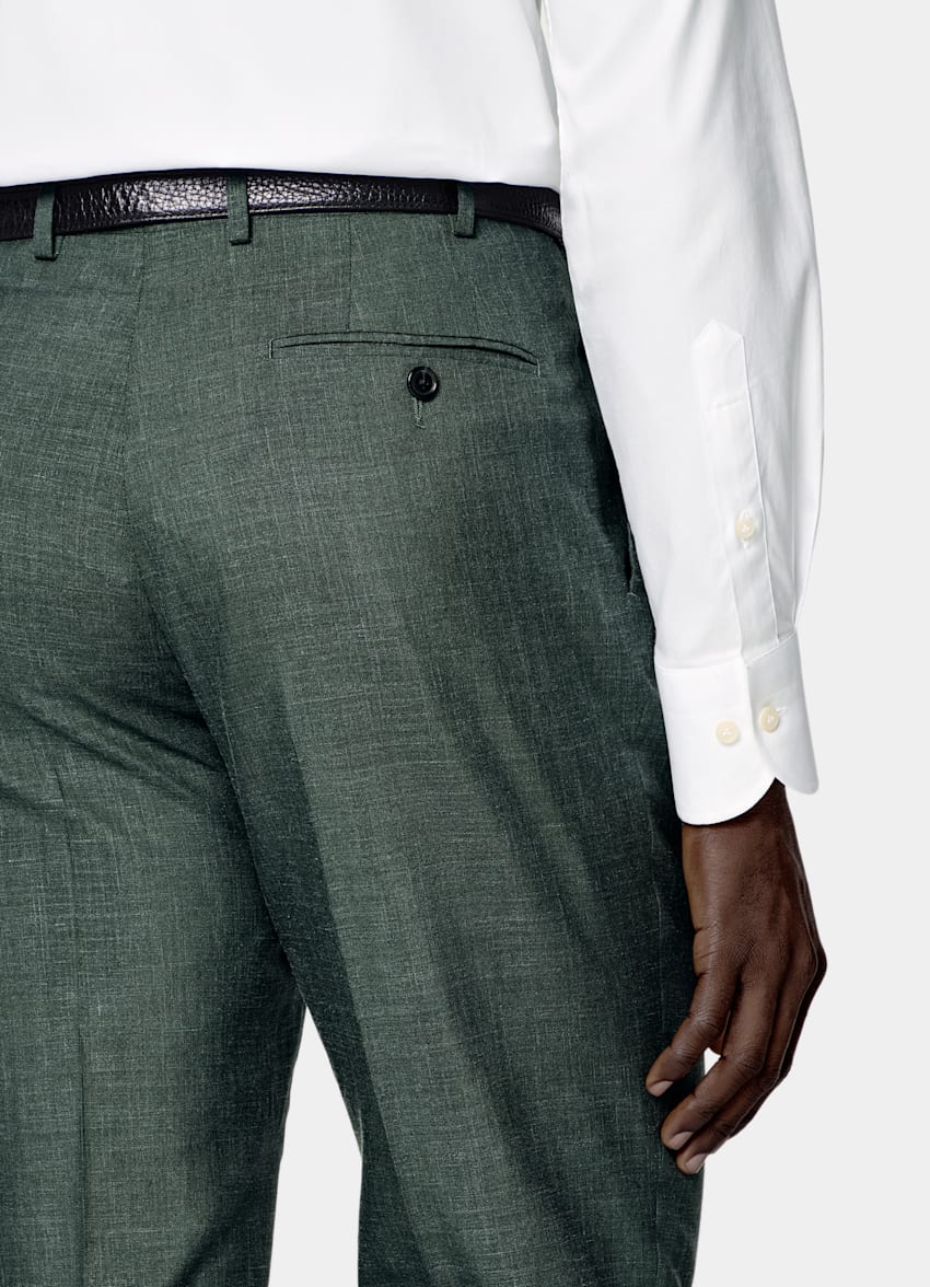 Mid Green Tailored Fit Havana Suit
