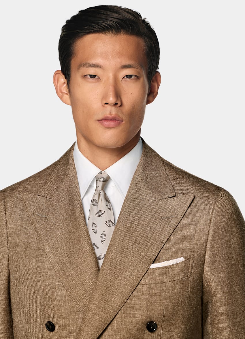 Mid Brown Tailored Fit Havana Suit