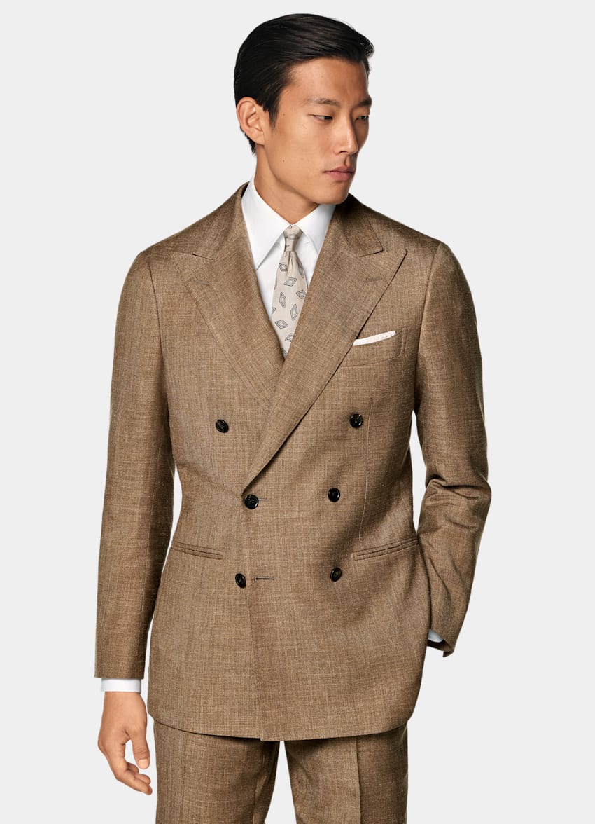 Mid Brown Tailored Fit Havana Suit