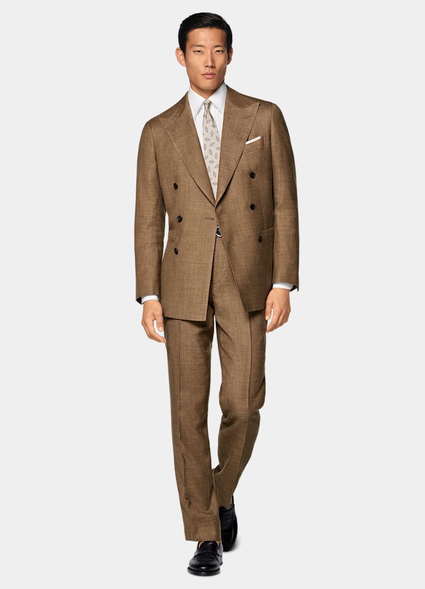 Mid Brown Tailored Fit Havana Suit