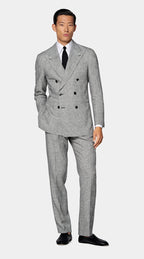 Black Checked Tailored Fit Havana Suit