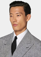 Black Checked Tailored Fit Havana Suit