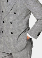 Black Checked Tailored Fit Havana Suit