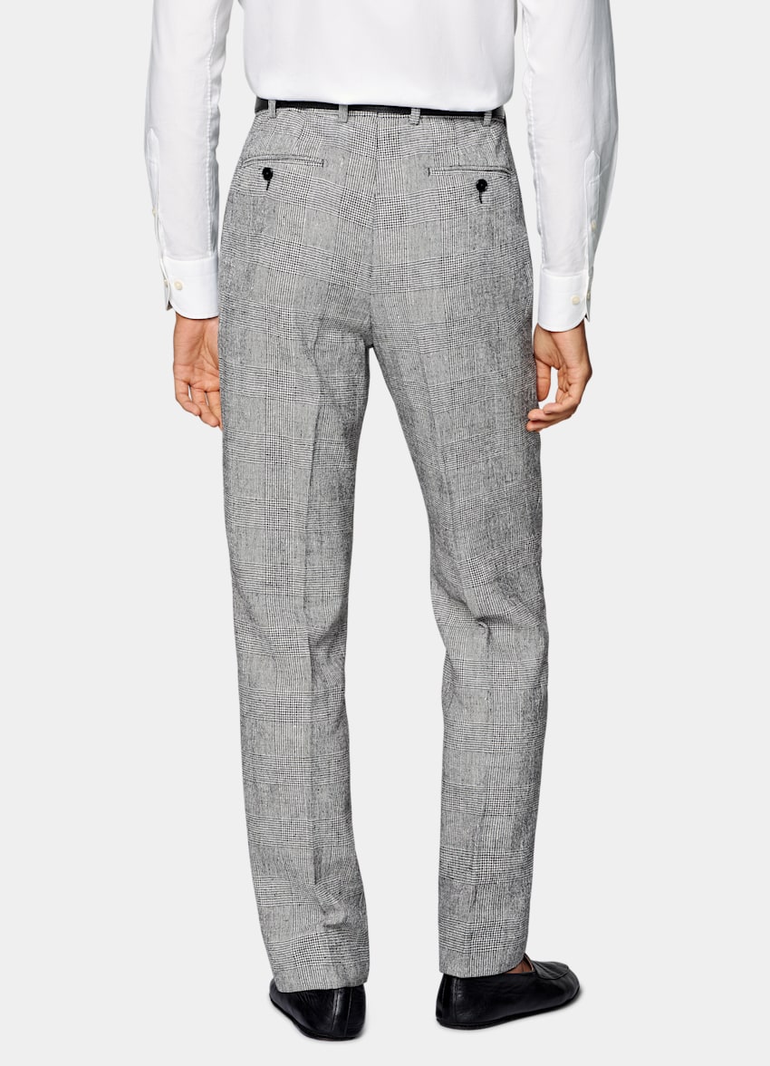 Black Checked Tailored Fit Havana Suit