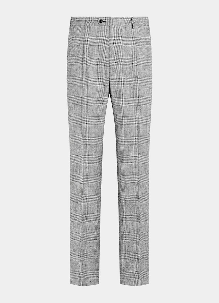 Black Checked Tailored Fit Havana Suit