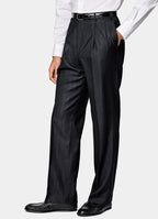 Navy Herringbone Relaxed Fit Brera Suit