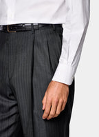 Navy Herringbone Relaxed Fit Brera Suit