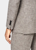 Mid Brown Checked Tailored Fit Havana Suit