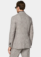 Mid Brown Checked Tailored Fit Havana Suit