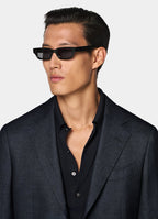Navy Checked Tailored Fit Havana Suit