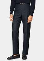 Navy Checked Tailored Fit Havana Suit