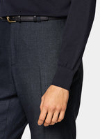 Navy Checked Tailored Fit Havana Suit
