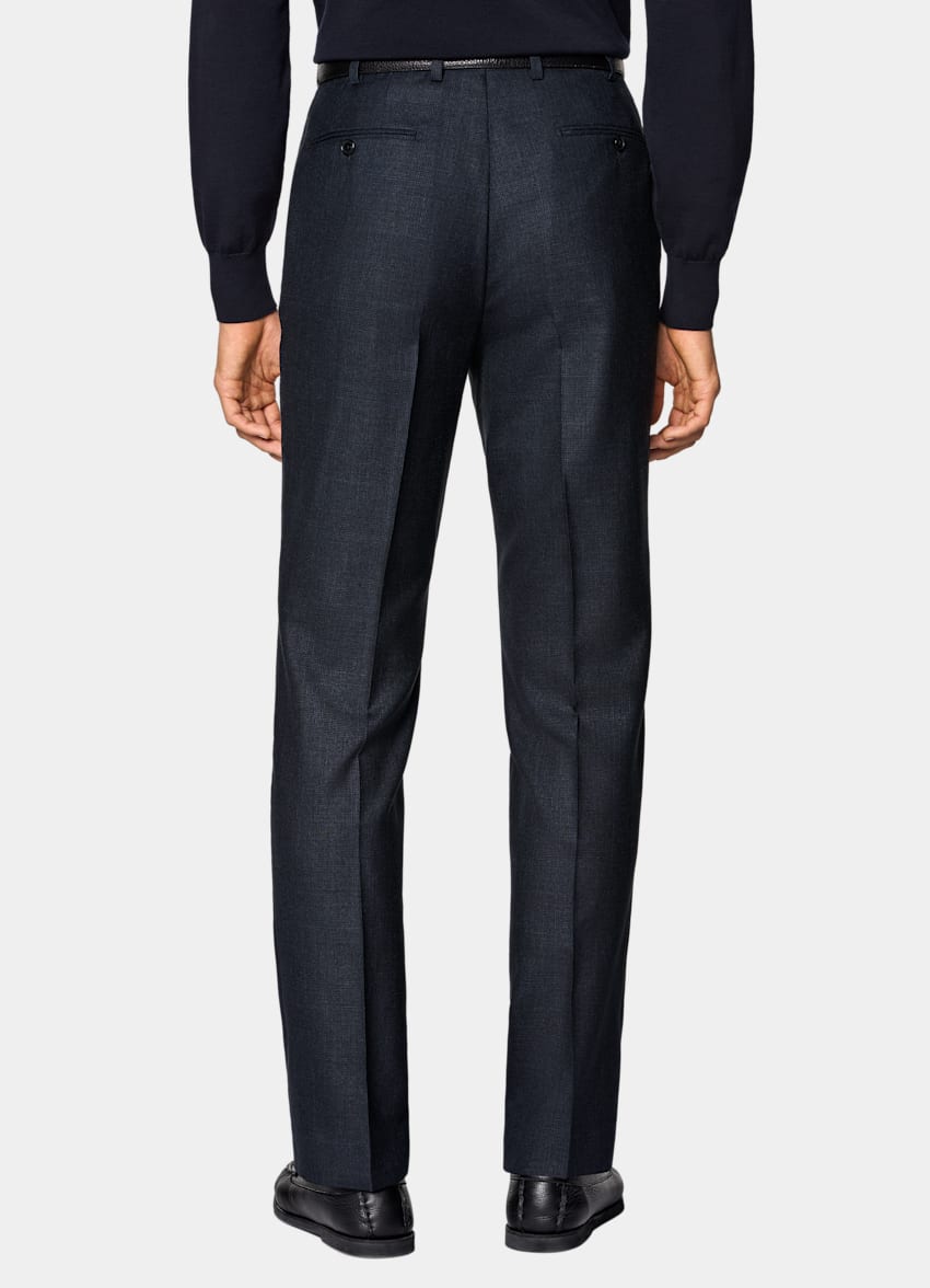 Navy Checked Tailored Fit Havana Suit
