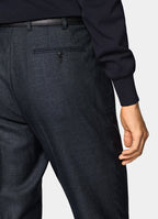 Navy Checked Tailored Fit Havana Suit