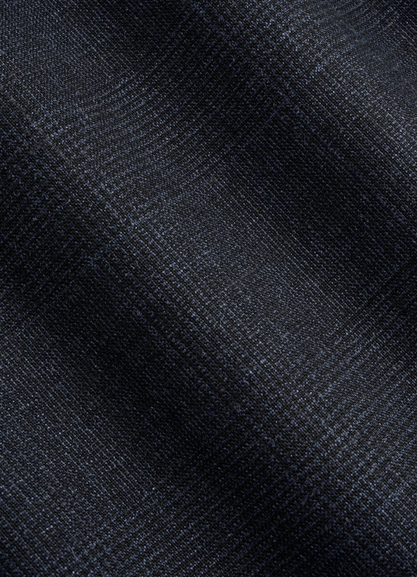 Navy Checked Tailored Fit Havana Suit