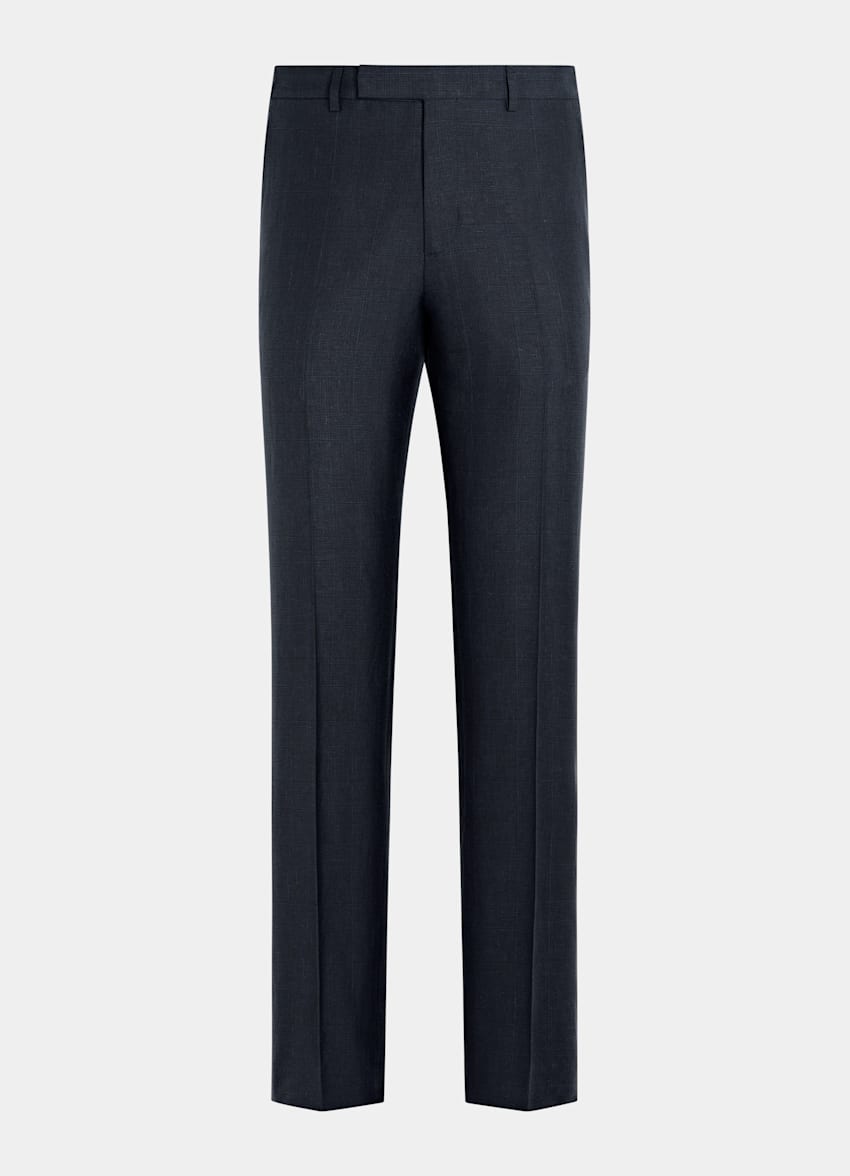 Navy Checked Tailored Fit Havana Suit
